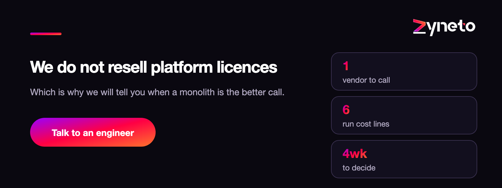 We do not resell platform licences
