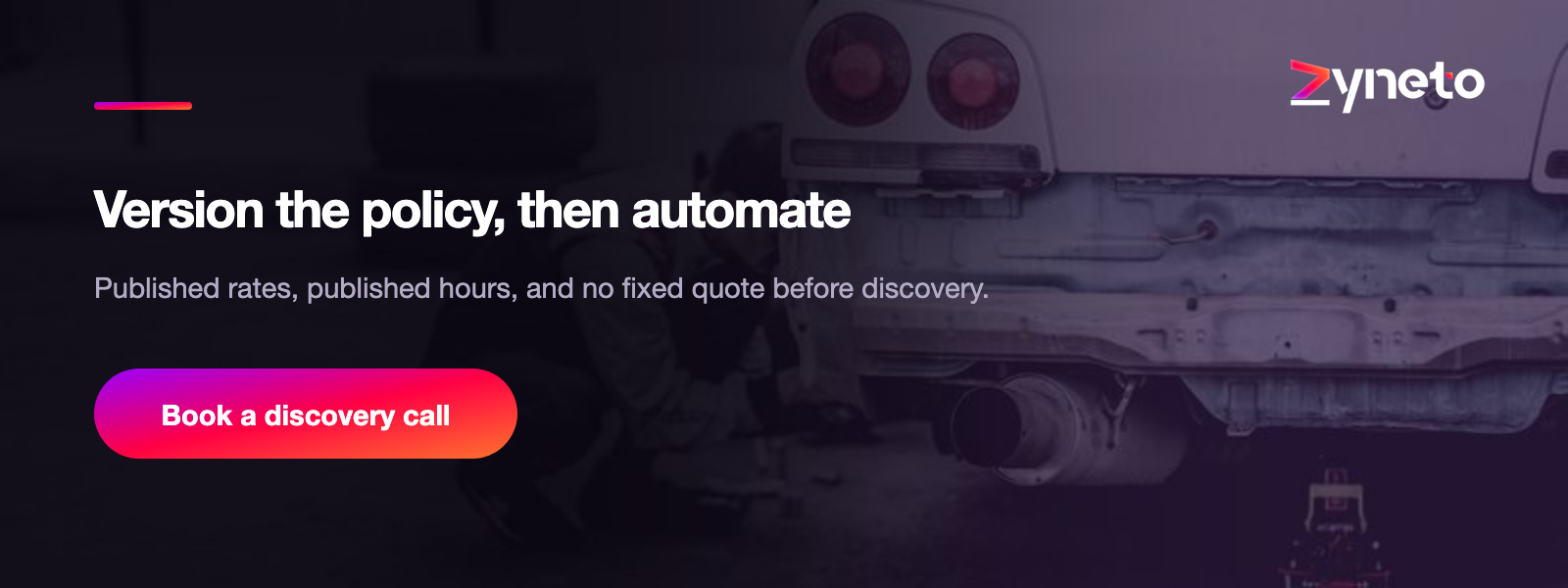 Version the policy, then automate
